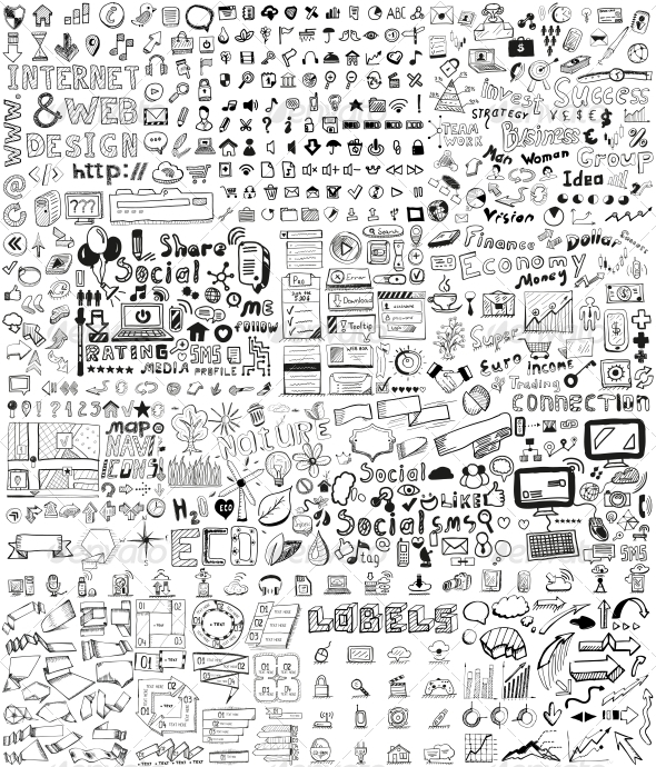 GraphicRiver Huge Set of Hand Drawn Elements 5198906 GraphicRiver Huge Set of Hand Drawn Elements 5198906