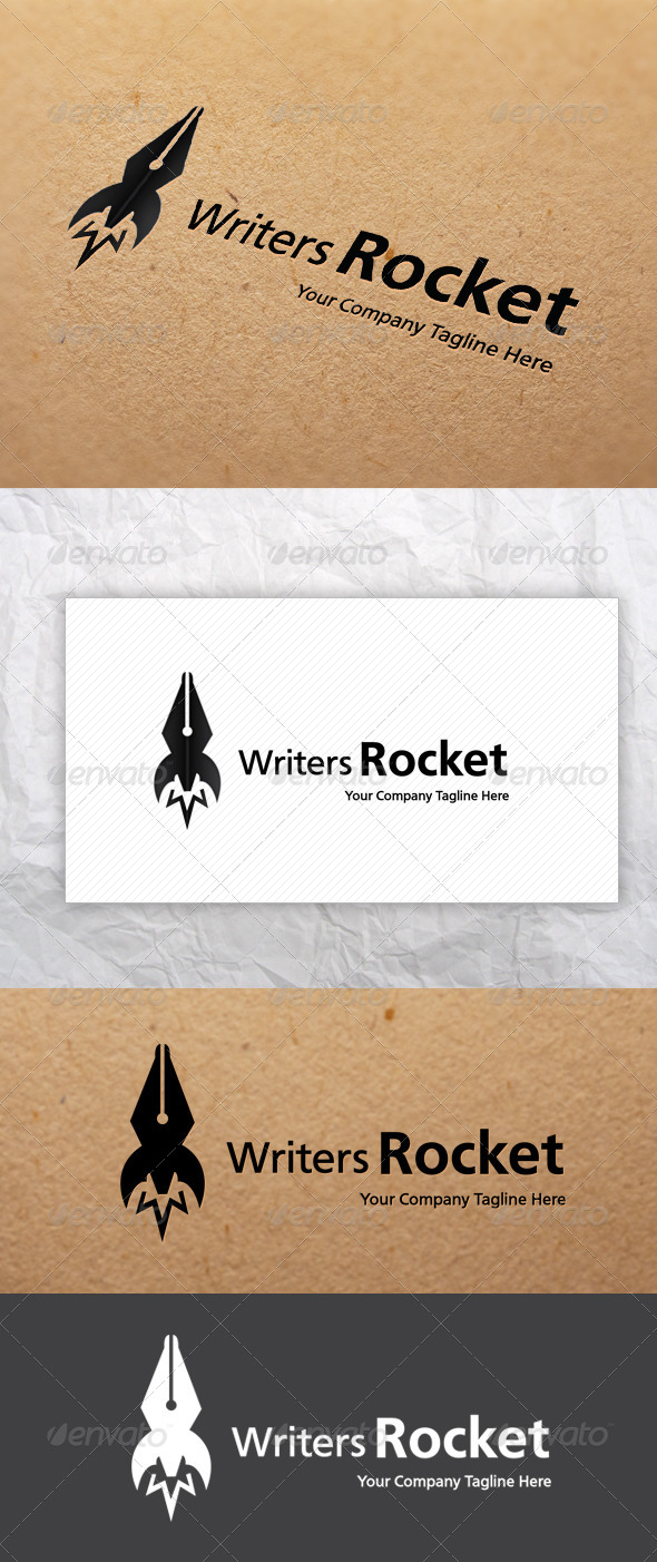 GraphicRiver Writers Rocket Logo 5189045 GraphicRiver Writers Rocket Logo 5189045