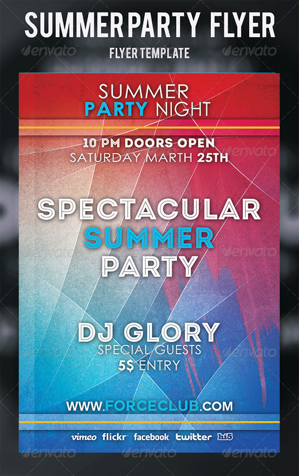 GraphicRiver Summer Party Flyer 5201619 GraphicRiver Summer Party Flyer 5201619