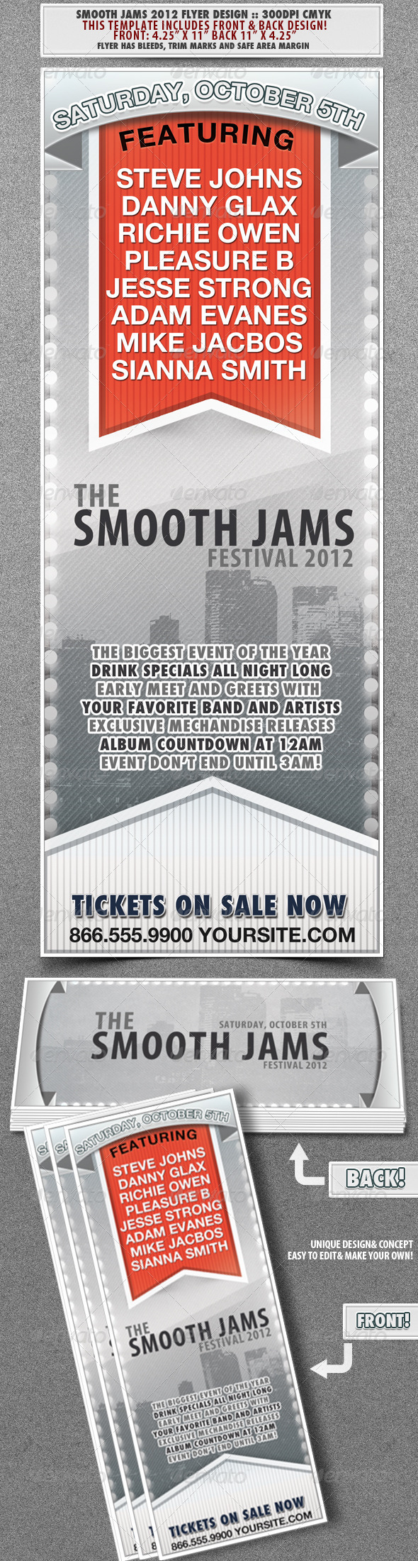Smooth Jams 2012 Event Flyer - Concerts Events