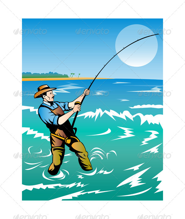 GraphicRiver Fisherman Surf Casting 5213293 GraphicRiver Fisherman Surf Casting 5213293