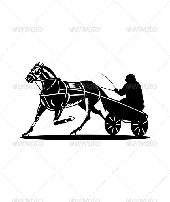 GraphicRiver Horse and Jockey Harness Racing Retro 5216924 GraphicRiver Horse and Jockey Harness Racing Retro 5216924