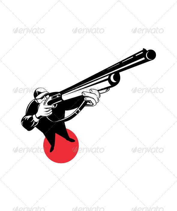 GraphicRiver Hunter Aiming Rifle High Angle Retro 5217006 GraphicRiver Hunter Aiming Rifle High Angle Retro 5217006