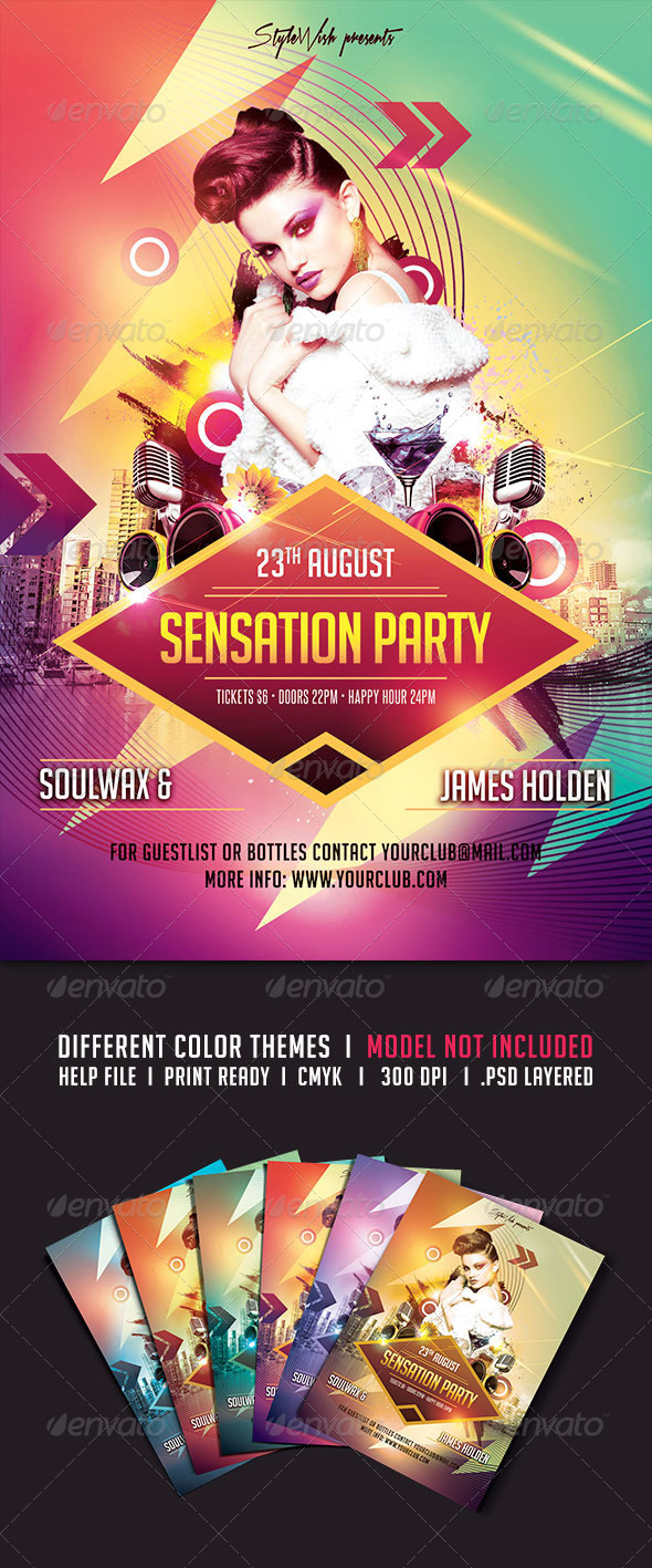 Sensation Party Flyer - Clubs & Parties Events