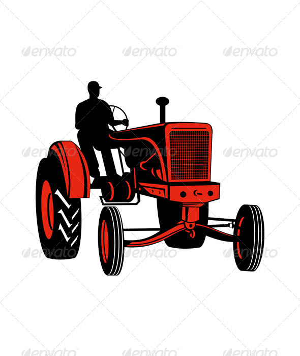 GraphicRiver Vintage Farm Tractor Plow Field Retro 5220325 GraphicRiver Vintage Farm Tractor Plow Field Retro 5220325