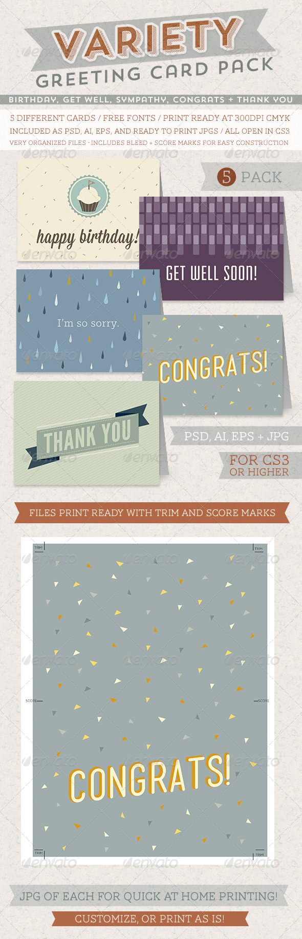 GraphicRiver Greeting Card Variety Pack 5220934 GraphicRiver Greeting Card Variety Pack 5220934