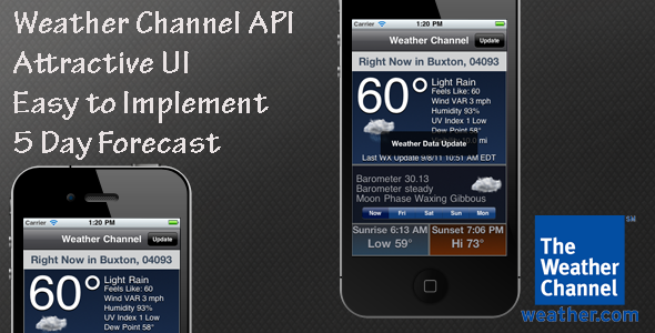 Weather Channel API Interface - CodeCanyon Item for Sale