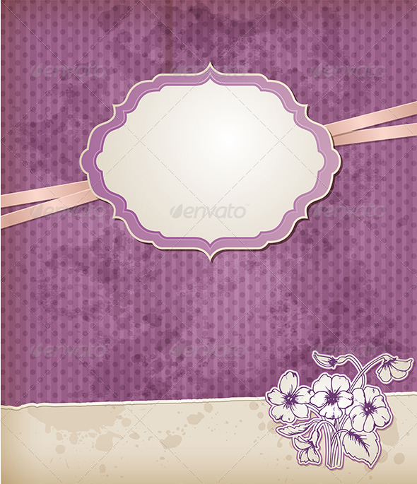 GraphicRiver Background with Violet Flowers 5223377 GraphicRiver Background with Violet Flowers 5223377