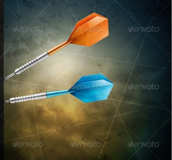GraphicRiver Grunge Background with Darts 5223432 GraphicRiver Grunge Background with Darts 5223432