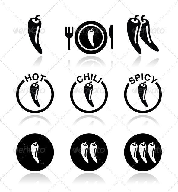 Spicy Icon Vector » Tinkytyler.org - Stock Photos & Graphics