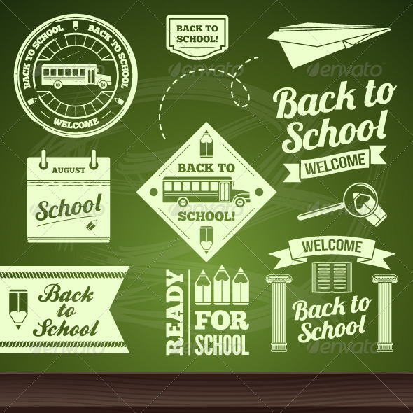 GraphicRiver School Set Labels 5229079 GraphicRiver School Set Labels 5229079