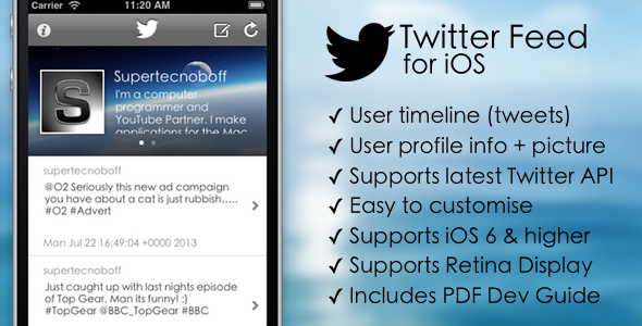 CodeCanyon Twitter Feed for iOS 5234396 CodeCanyon Twitter Feed for iOS 5234396
