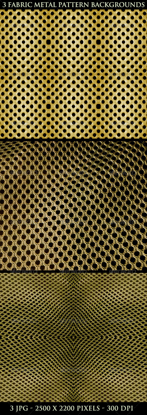 GraphicRiver 3 Fabric Metal Pattern Background 5236110 GraphicRiver 3 Fabric Metal Pattern Background 5236110