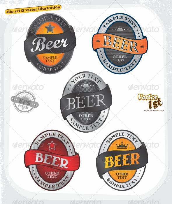 GraphicRiver Various Beer Label Set 5231739 GraphicRiver Various Beer Label Set 5231739