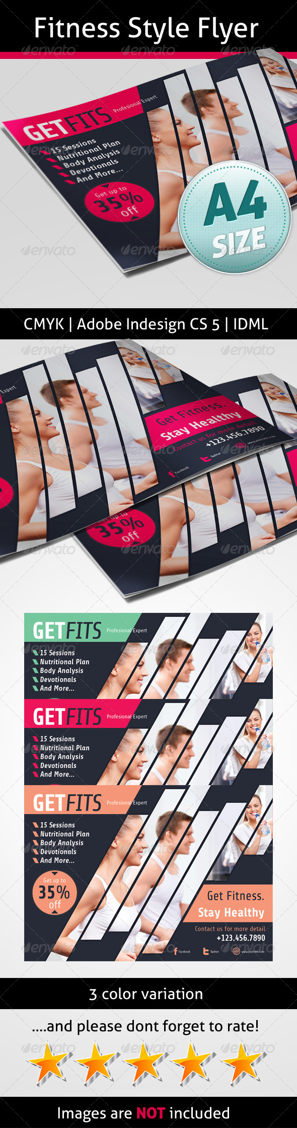 GraphicRiver Fitness Style Flyer 5237186 GraphicRiver Fitness Style Flyer 5237186