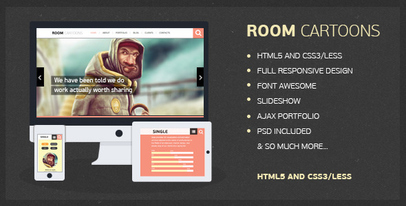 Room Cartoons - HTML Template - Portfolio Creative