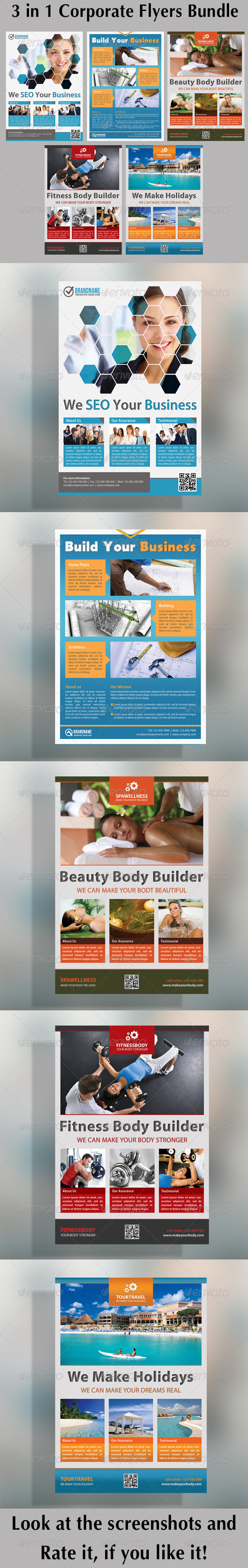 GraphicRiver 3 in 1 Corporate Flyers Bundle 5239876 GraphicRiver 3 in 1 Corporate Flyers Bundle 5239876