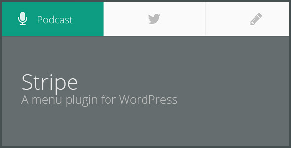 STRIPE - An animated menu plugin for WordPress (Menus)