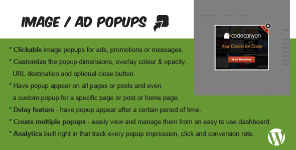 Image / Ad Popup Plugin for WordPress (WordPress)