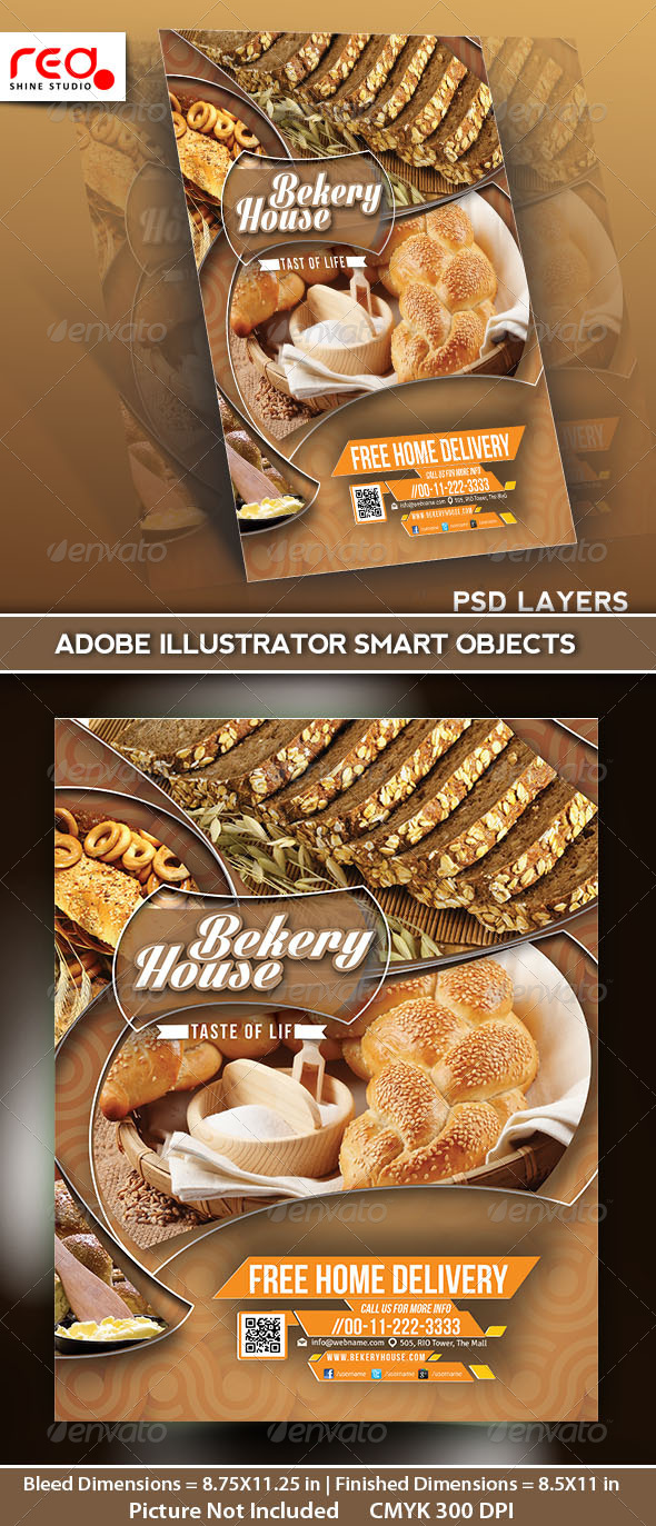 GraphicRiver Bekery House Flyer Poster Magazine Template 5246329 GraphicRiver Bekery House Flyer Poster Magazine Template 5246329