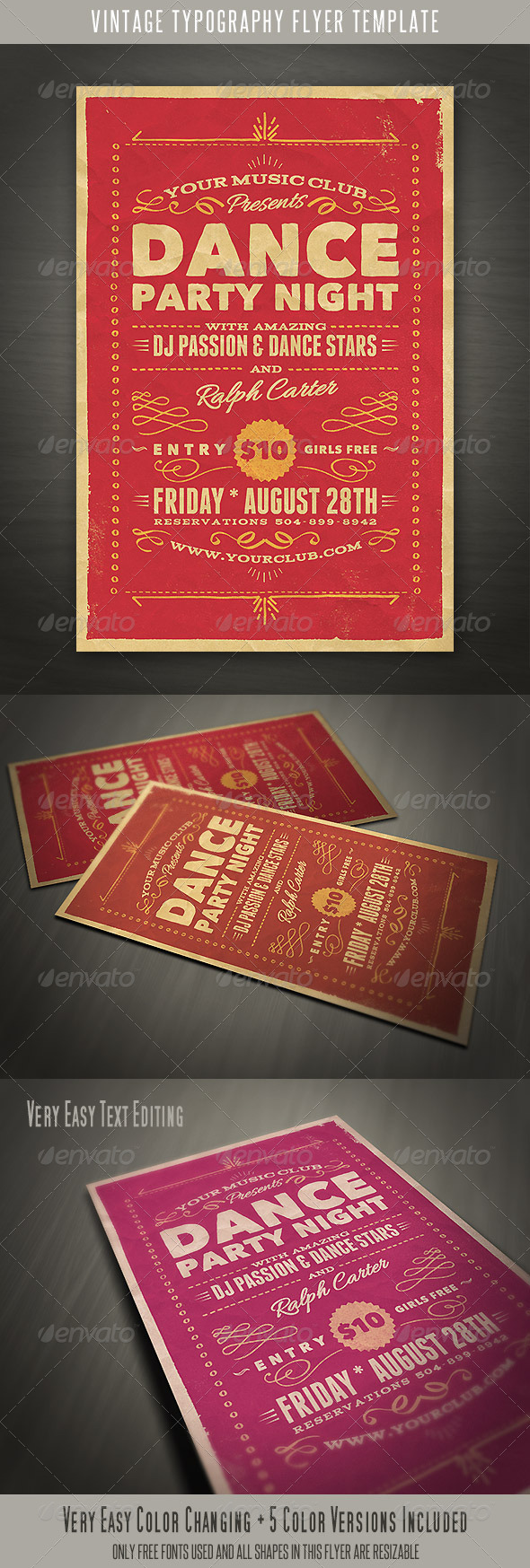 GraphicRiver Vintage Style Typography Flyer 5246393 GraphicRiver Vintage Style Typography Flyer 5246393