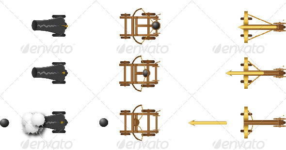 GraphicRiver Animated Old Weapons 5245816 GraphicRiver Animated Old Weapons 5245816