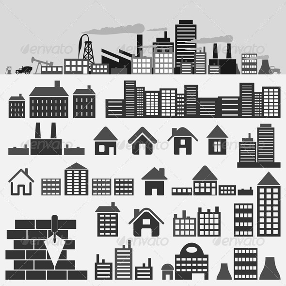 GraphicRiver House icons4 539754 GraphicRiver House icons4 539754