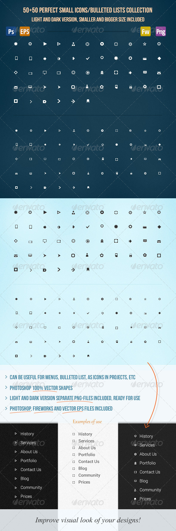 GraphicRiver 50&50 Perfect Small Icons Bulleted List Collection 5255265 GraphicRiver 50&50 Perfect Small Icons Bulleted List Collection 5255265