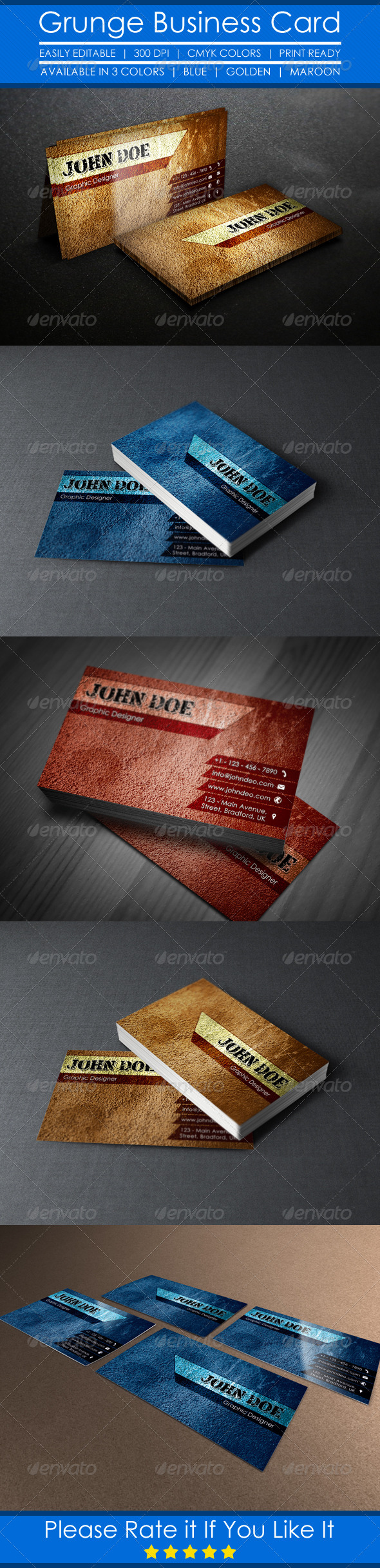 GraphicRiver Grunge Business Card 5219146 GraphicRiver Grunge Business Card 5219146