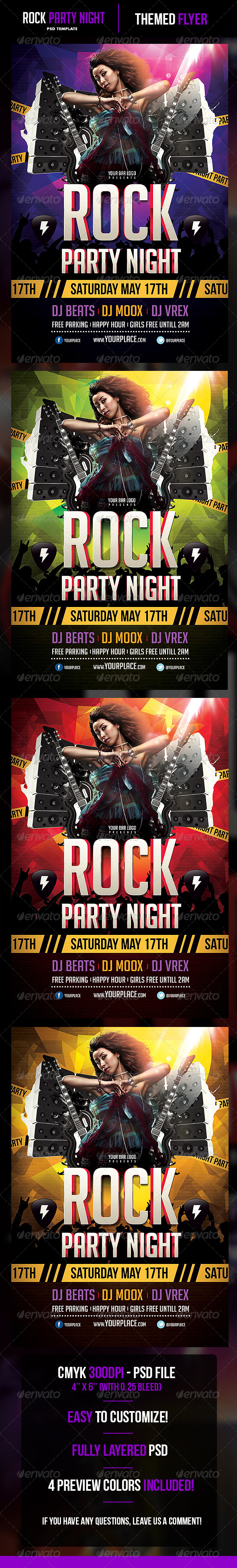 GraphicRiver Rock Party Night Flyer Template 5263202 GraphicRiver Rock Party Night Flyer Template 5263202