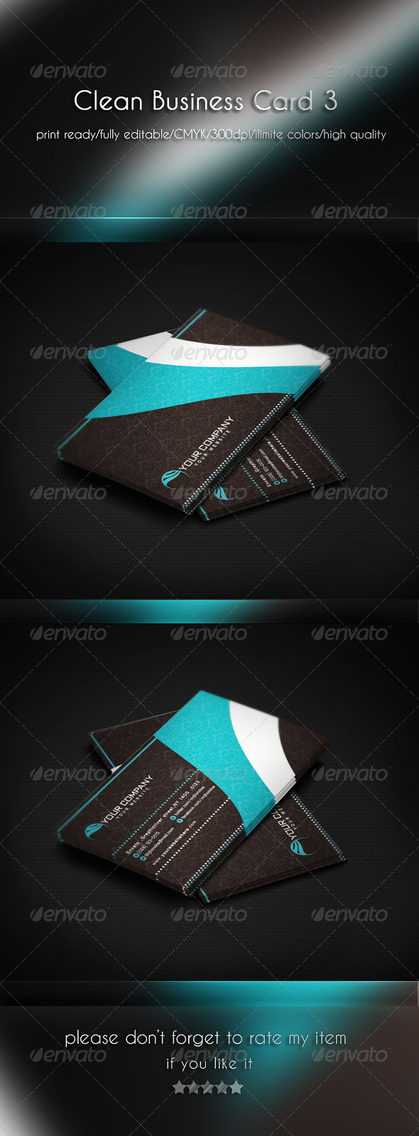 Clean Business Card 3 - Business Cards Print Templates