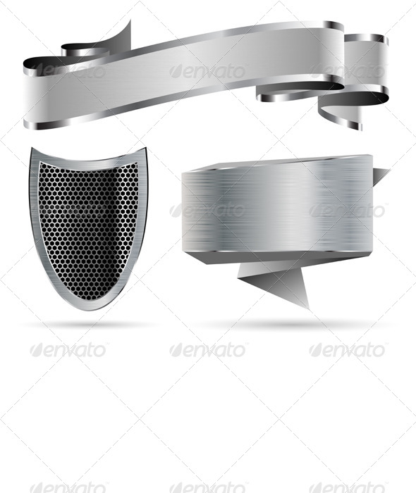 GraphicRiver Metal Shield Ribbon Banner 5270365 GraphicRiver Metal Shield Ribbon Banner 5270365