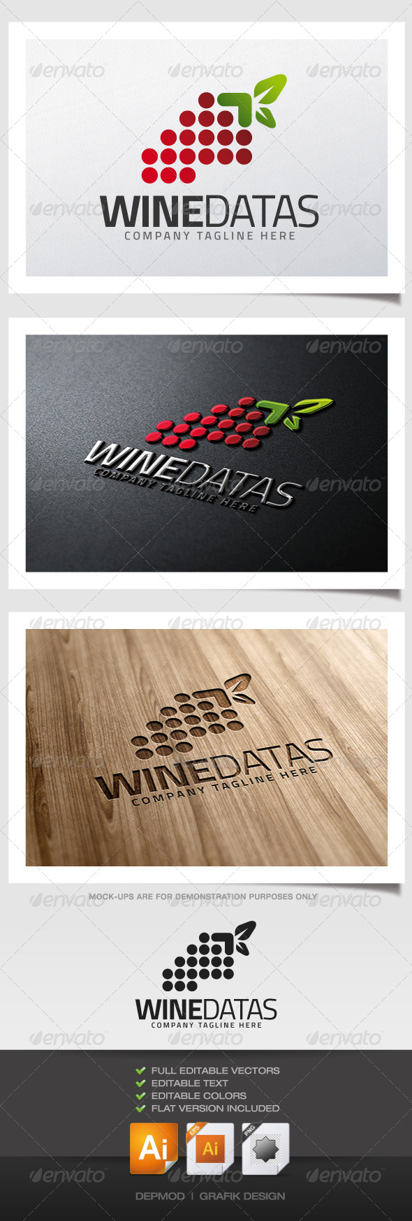 Wine Datas Logo - Symbols Logo Templates