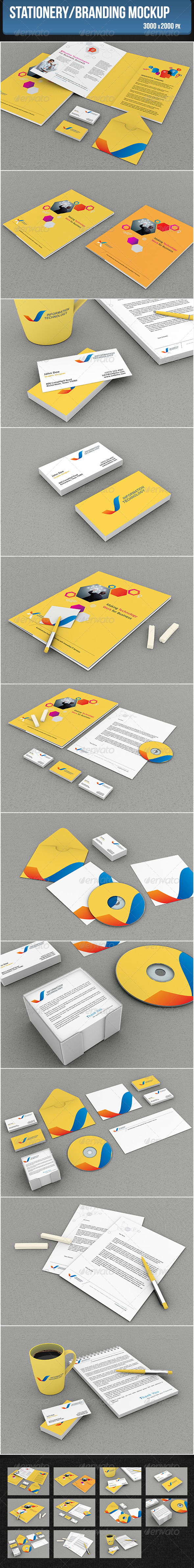 GraphicRiver Stationery Branding Mockup 5272681 GraphicRiver Stationery Branding Mockup 5272681
