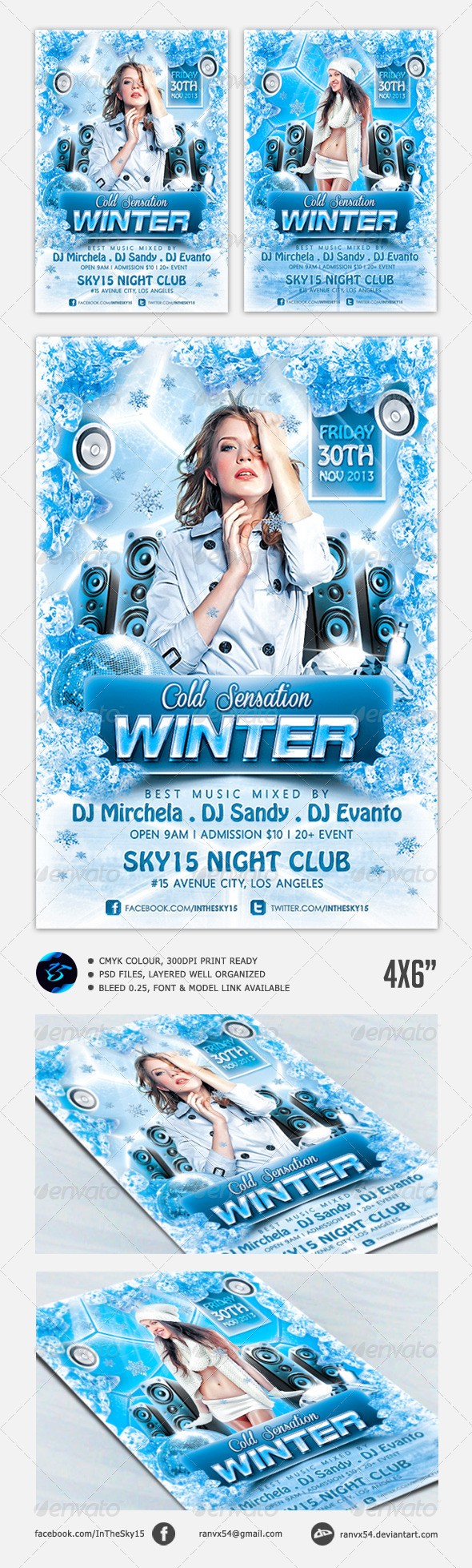 Winter Cold Sensation Flyer Template - Holidays Events