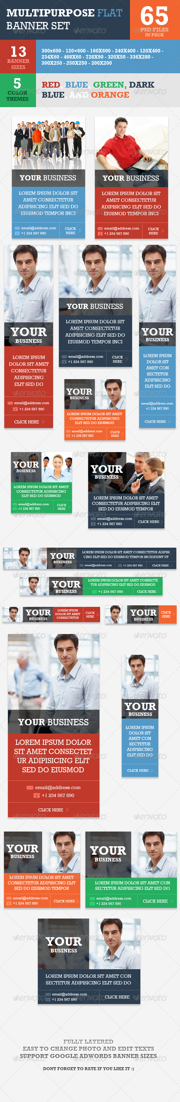 GraphicRiver Multipurpose Flat Banner ad Set 5270156 GraphicRiver Multipurpose Flat Banner ad Set 5270156