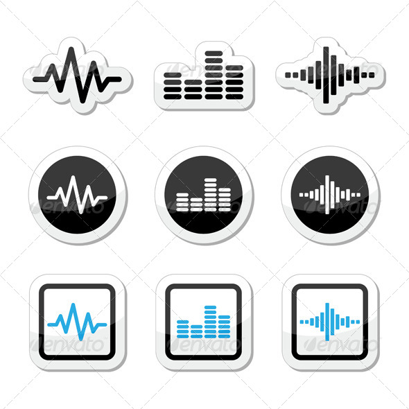 GraphicRiver Soundwave Music Vector Icons Set 5286216 GraphicRiver Soundwave Music Vector Icons Set 5286216