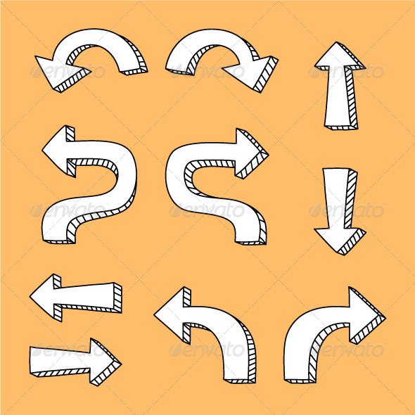 GraphicRiver Black and White Arrow Pointers Web Elements Set 5286473 GraphicRiver Black and White Arrow Pointers Web Elements Set 5286473