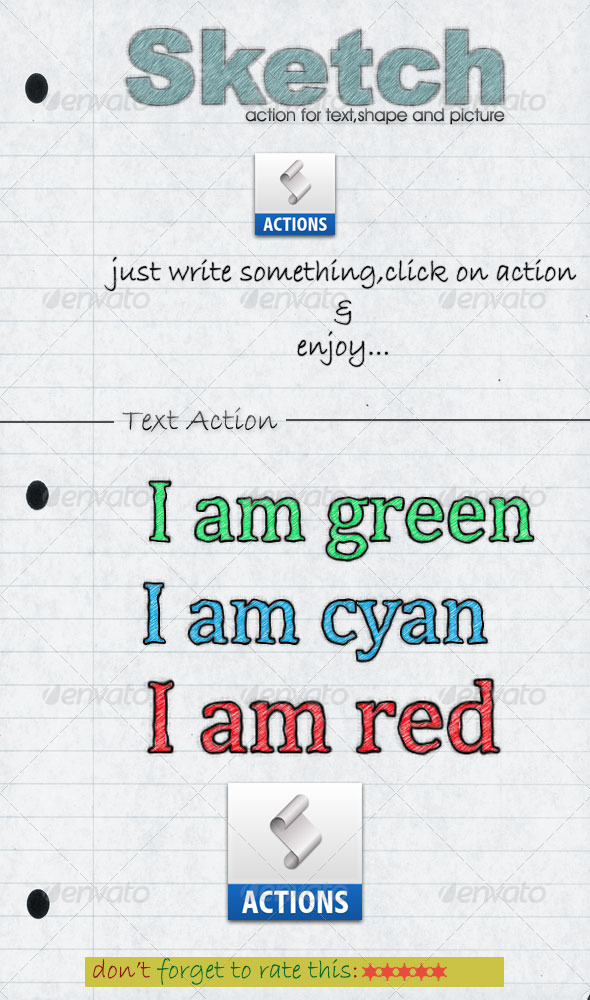 GraphicRiver Sketch Text Action-UNlimited Color 5272045 GraphicRiver Sketch Text Action-UNlimited Color 5272045