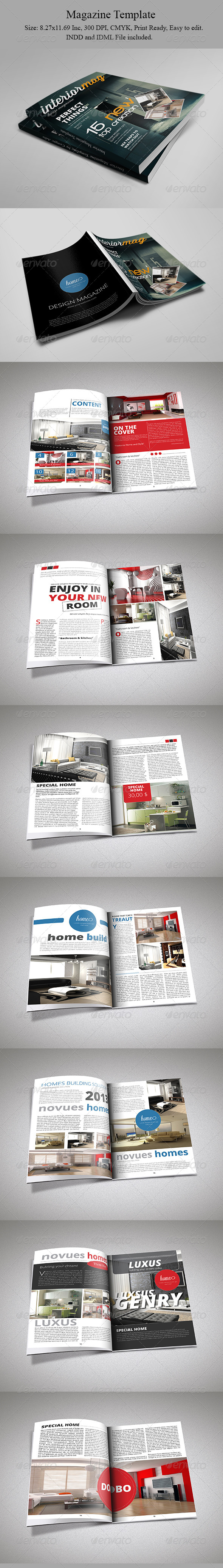 Interior Magazine Template - Magazines Print Templates