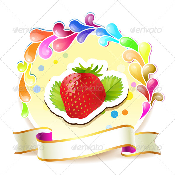 GraphicRiver Strawberry with Leafs 5292588 GraphicRiver Strawberry with Leafs 5292588
