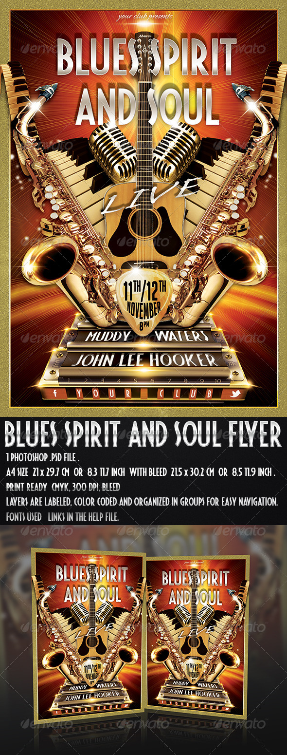 Blues Spirit and Soul Flyer - Concerts Events