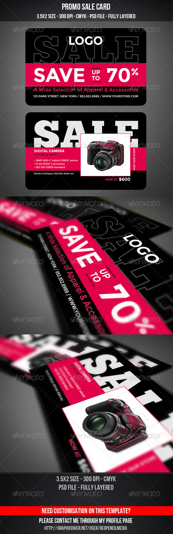 Promo Sale Card - Cards & Invites Print Templates