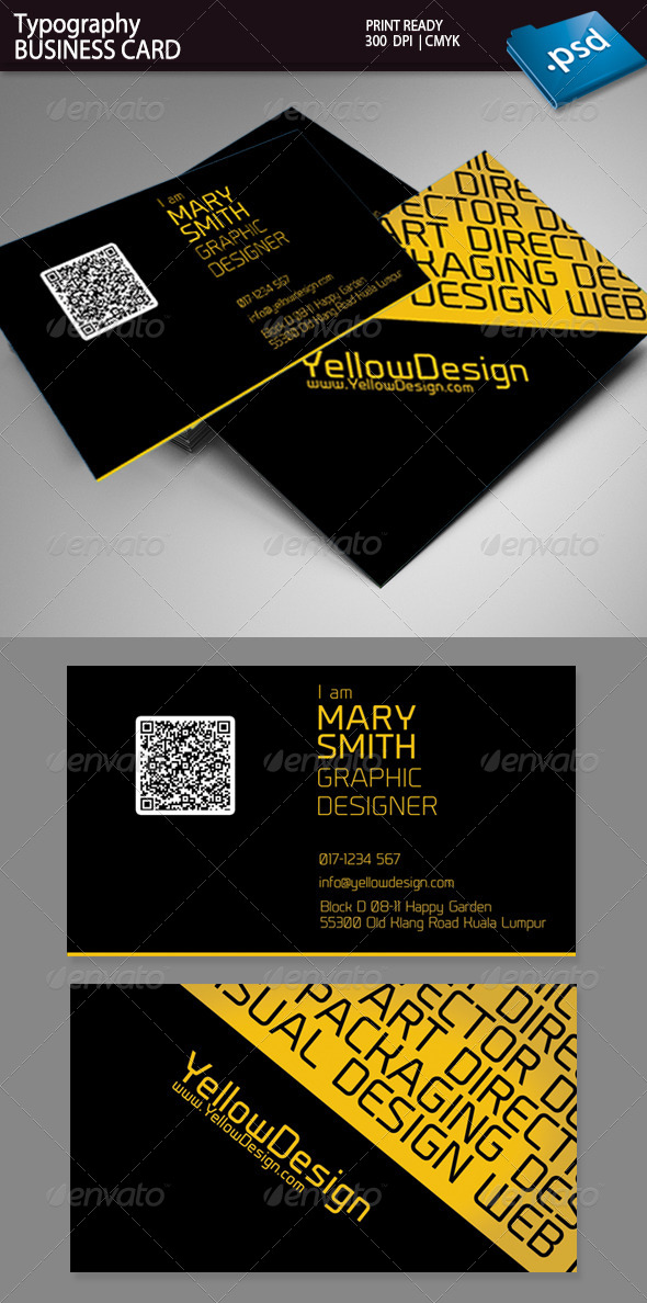 GraphicRiver Typography Business Card 5294193 GraphicRiver Typography Business Card 5294193