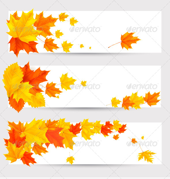 GraphicRiver Set of Autumn Banners with Colorful Leaves 5296391 GraphicRiver Set of Autumn Banners with Colorful Leaves 5296391