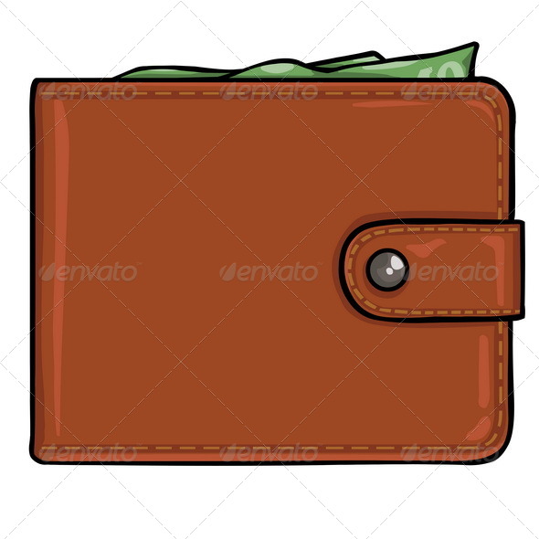 GraphicRiver Vector Brown Leather Wallet 5297449 GraphicRiver Vector Brown Leather Wallet 5297449