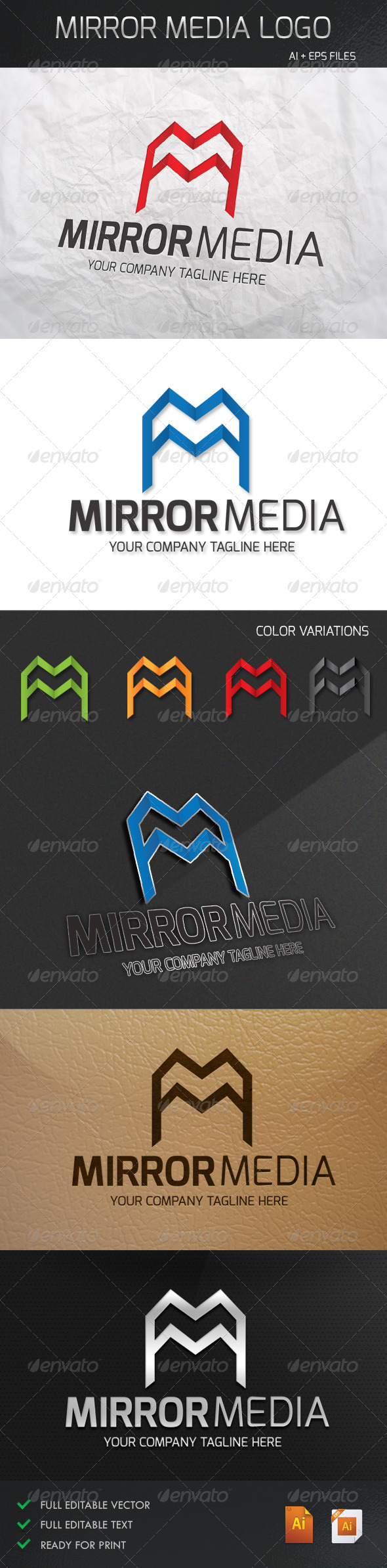 GraphicRiver Mirror Media Logo 5304767 GraphicRiver Mirror Media Logo 5304767