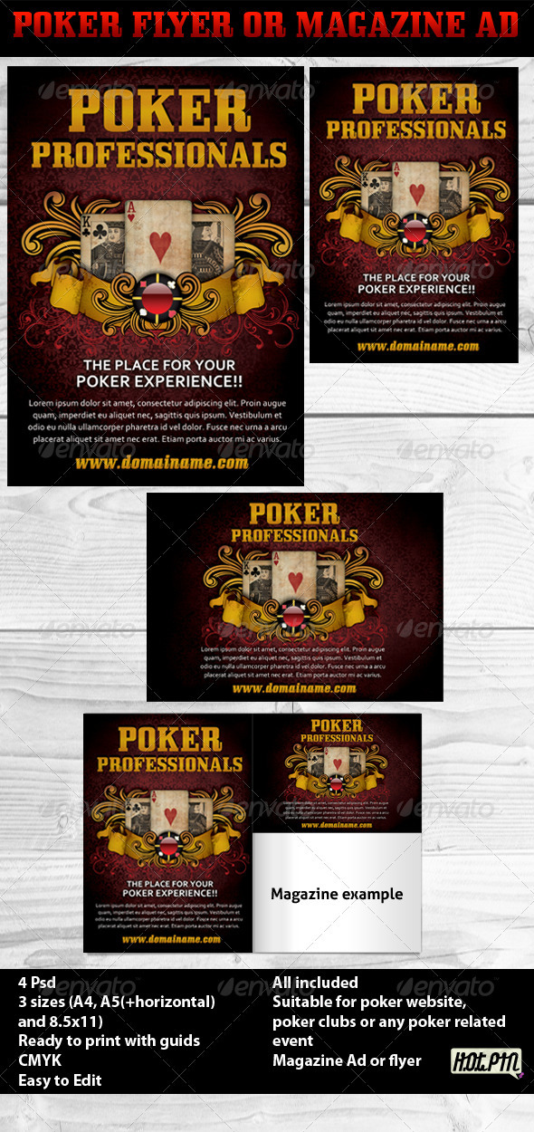 Poker Magazine Ads or flyers 3 - Sports Events