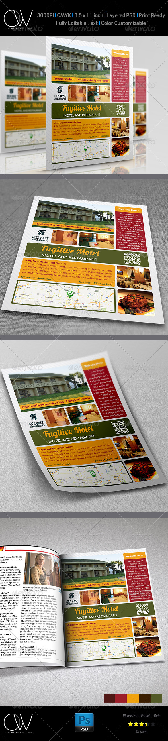 GraphicRiver Motel and Restaurant Flyer 5314931 GraphicRiver Motel and Restaurant Flyer 5314931