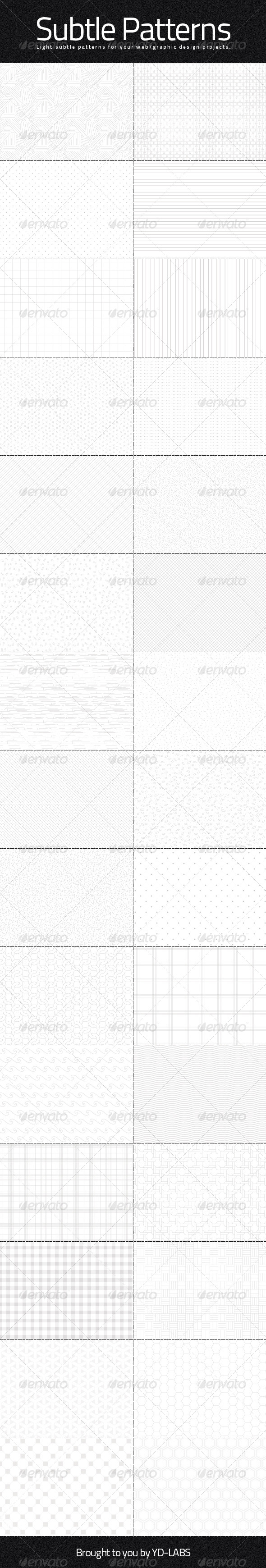 Light Subtle Patterns - Textures / Fills / Patterns Photoshop